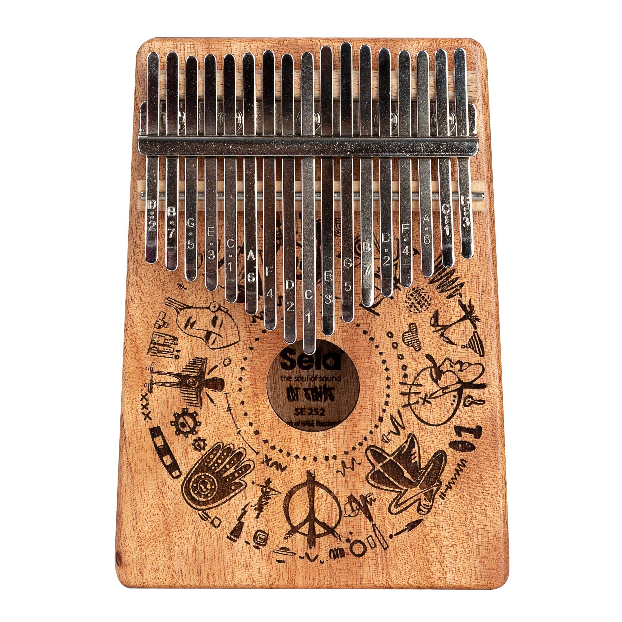 Sela Kalimba SE252, Mahogany, Art Series Free Spirit