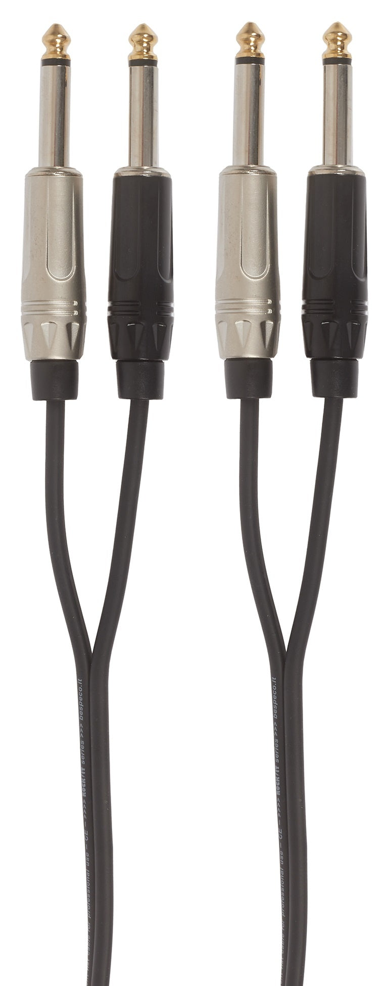 bespeco Rock-IT Series, RK2J500, Interlink/Stereo Cable, 2x0.63mmJack, 5m / 16.40ft., Black