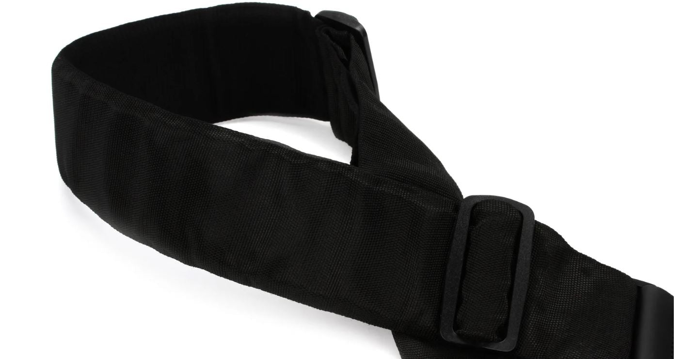 D'Addario 74T000, Black, Polypro Padded Bass Guitar Strap