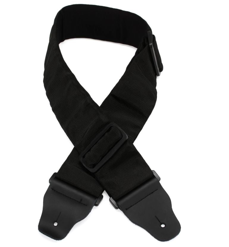 D'Addario 74T000, Black, Polypro Padded Bass Guitar Strap