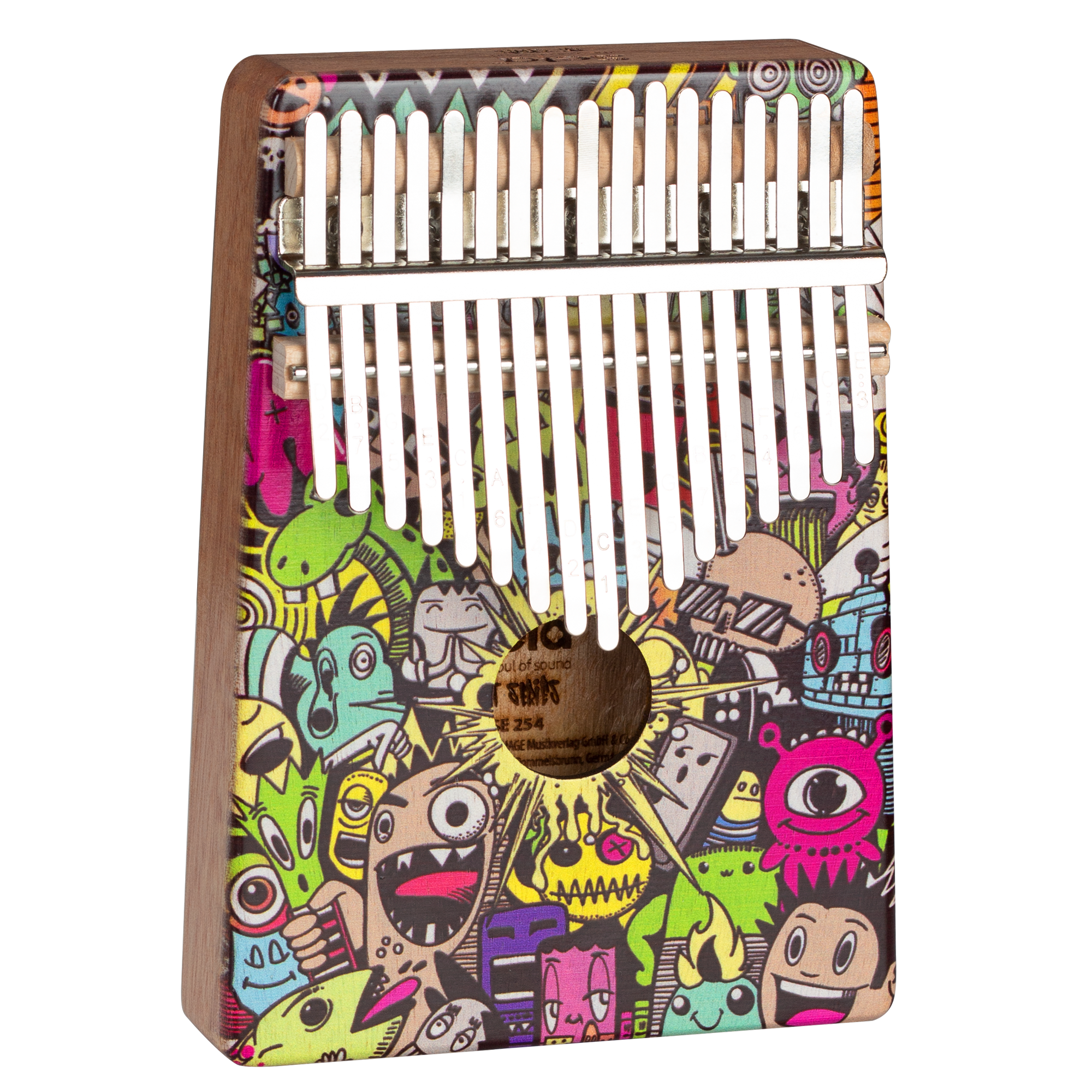Sela Kalimba SE254, Mahogany, Art Series Little Monster