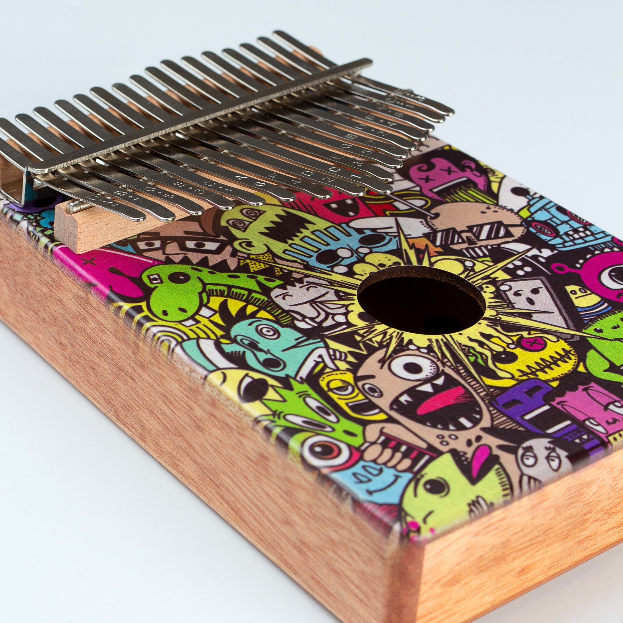 Sela Kalimba SE254, Mahogany, Art Series Little Monster
