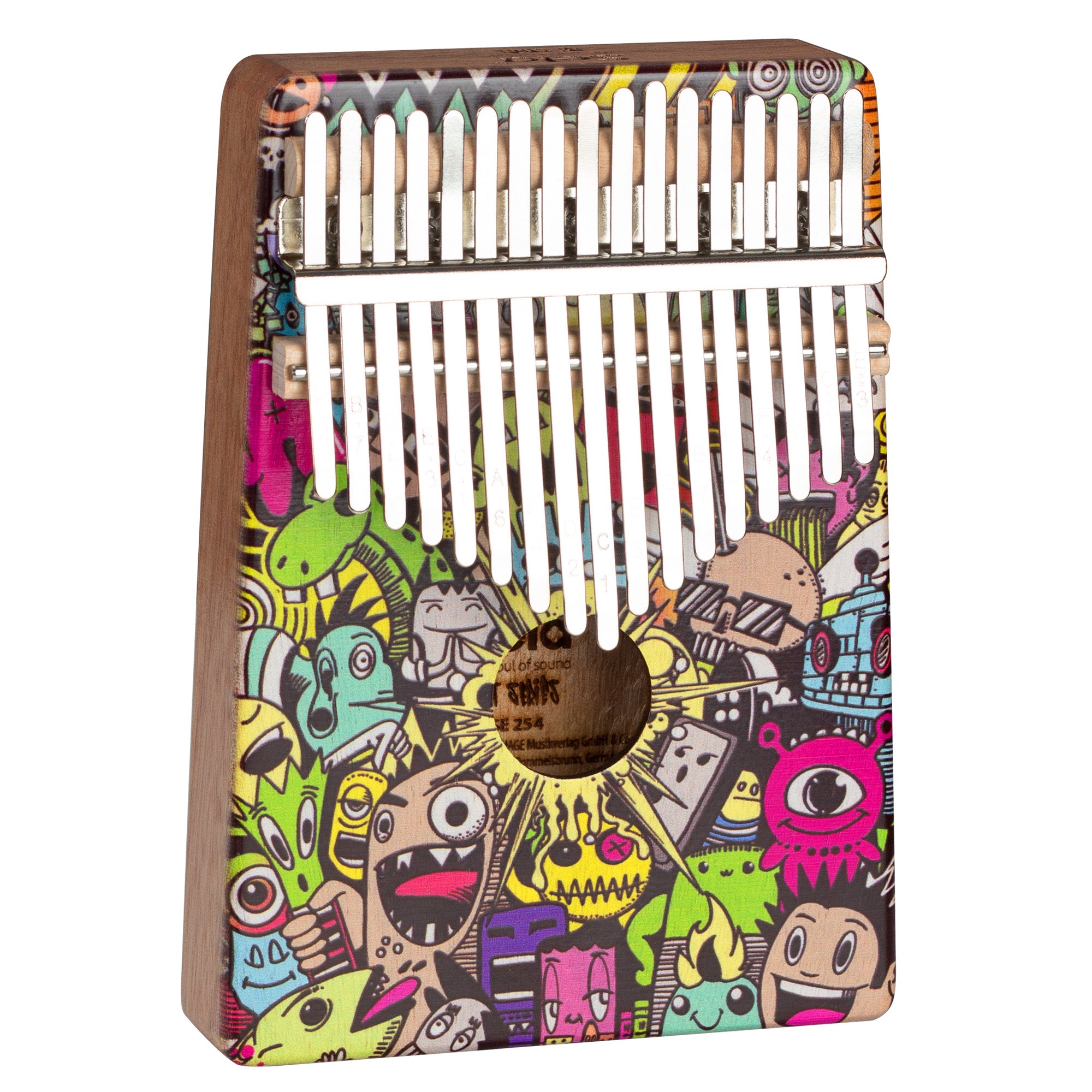 Sela Kalimba SE254, Mahogany, Art Series Little Monster