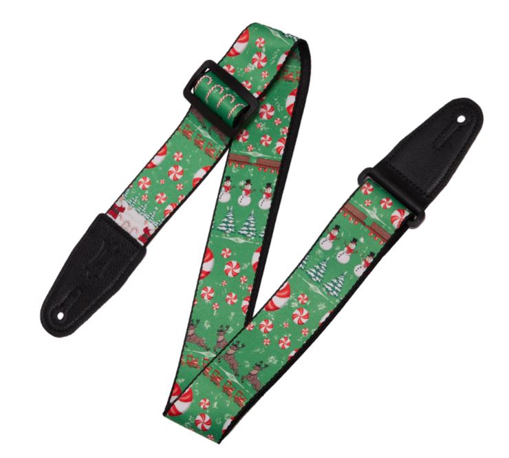 Levy's MP2C-002, Christmas Spirit, Snowmen, Guitar Strap, 2.0", adjust up to 65", Poly