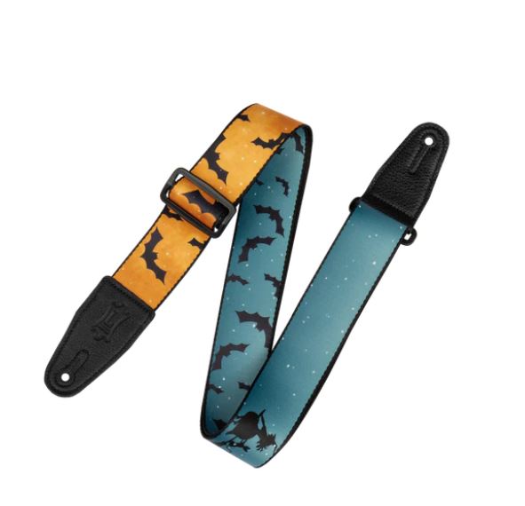 Levy's MP2H-003, Halloween Batty Witch Guitar Strap, 2.0", adjust up to 65", Poly