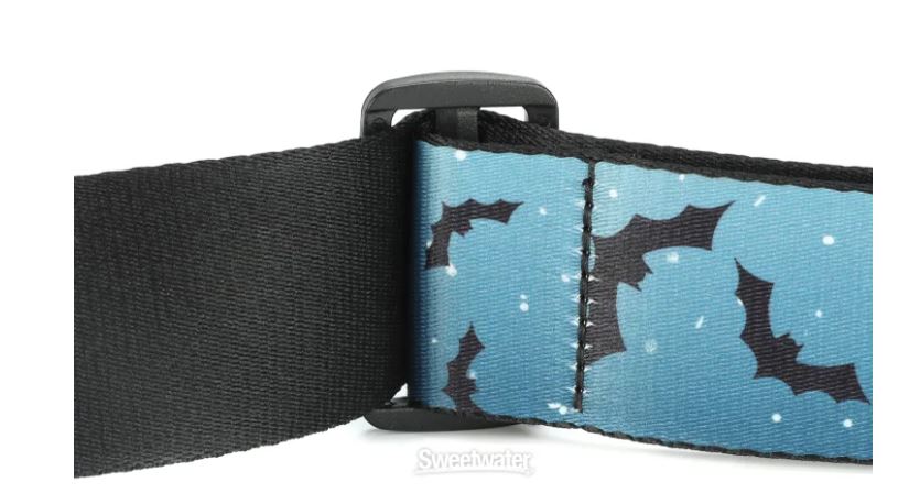 Levy's MP2H-003, Halloween Batty Witch Guitar Strap, 2.0", adjust up to 65", Poly