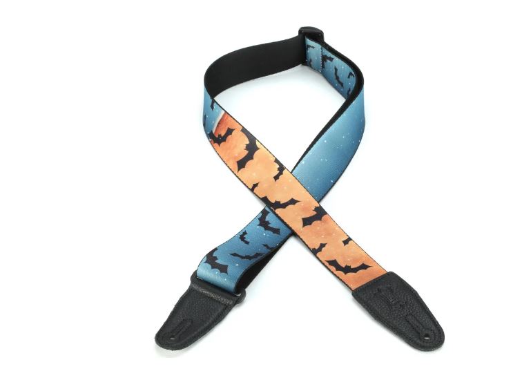 Levy's MP2H-003, Halloween Batty Witch Guitar Strap, 2.0", adjust up to 65", Poly