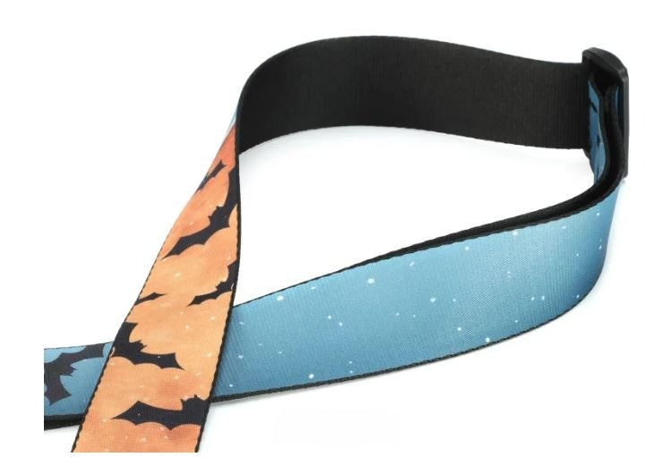 Levy's MP2H-003, Halloween Batty Witch Guitar Strap, 2.0", adjust up to 65", Poly
