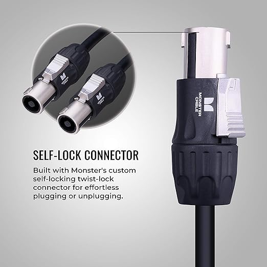 Monster® Prolink Studio Pro 2000, 600507-00, Speaker Cable with Speak-On Connectors, 3 Feet