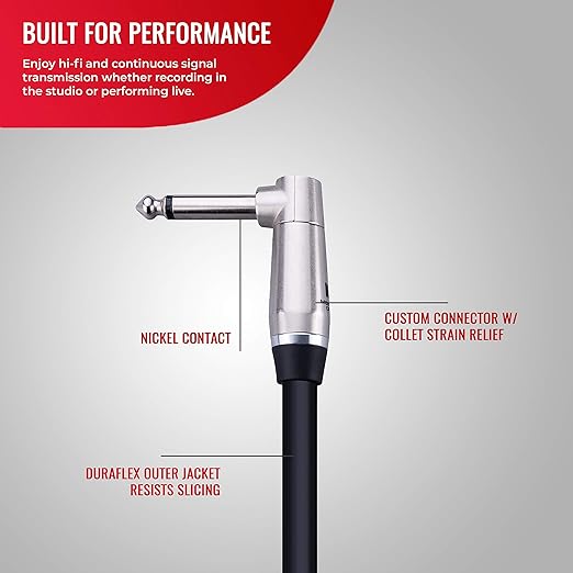 Monster® Prolink Performer™ 600™, 600510-00, Combo Amp 1/4" to FastOn Speaker Cable, 3 Feet