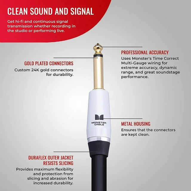 Monster® Prolink Studio Pro 2000, 600577-00, Speaker Cable - Straight to Straight Plugs, 6 Feet