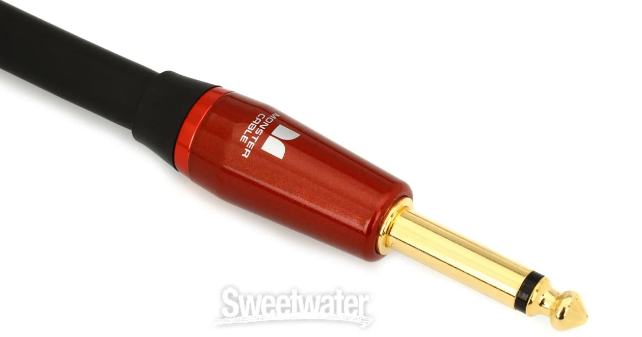 Monster® Prolink Acoustic 600557-00, Instrument Cable, Right Angle to Straight, 12ft, Black