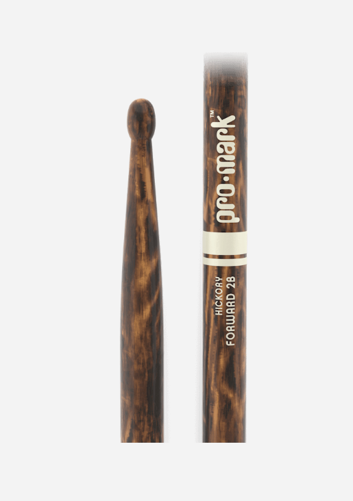 Promark Classic 2B, TX2BW-FG, Firegrain Drum Sticks, Hickory, Made in Texas