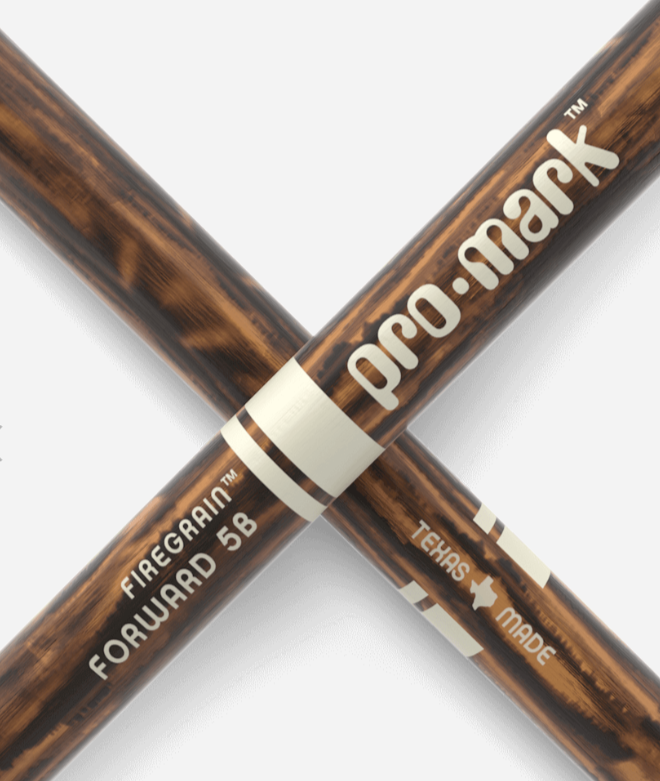 Promark Classic 5B, TX5BW-FG, Firegrain Drum Sticks. Hickory, Made in Texas