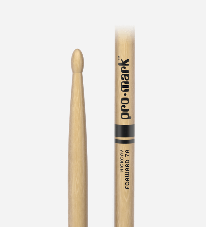 Promark 7A, Classic, TX7AW, Hickory Drumsticks. Made in Texas