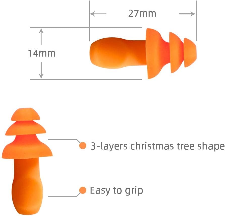 Quality Plugs by Rips, Reusable Earplugs, 25dB Removable Cord, made of Silicone. Great for gigs. Sold as a pair