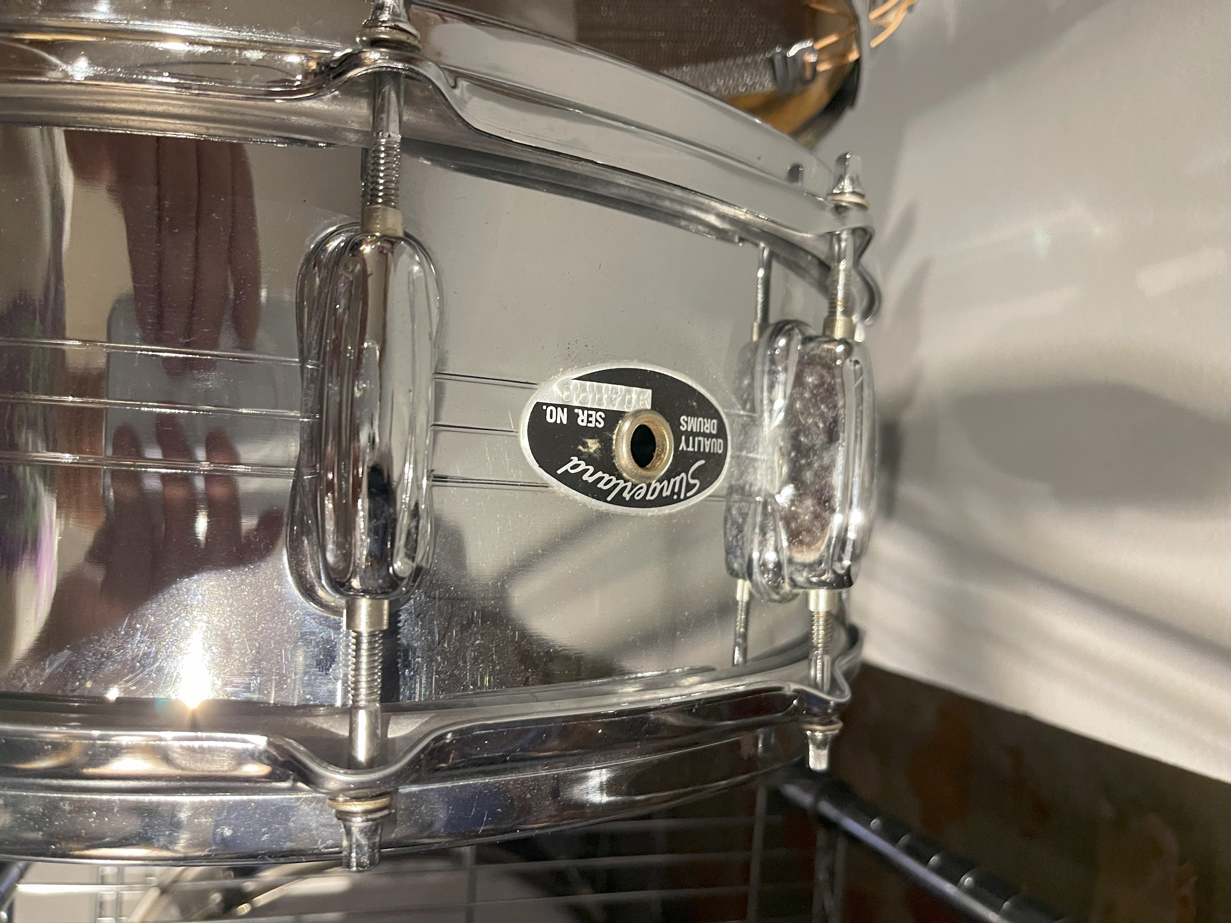 Slingerland Aluminum Acoustic Snare, 5"x14", Circa 1970s, 8 lugs, Used good condition