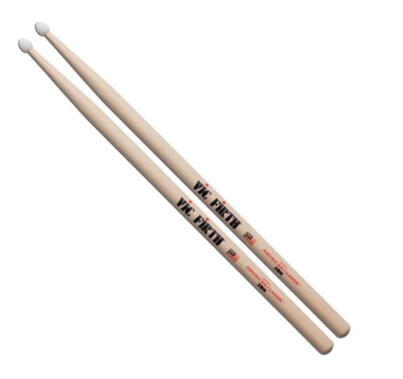 Vic Firth American Classic® 2BN Drum Sticks, Hickory, Nylon Tip
