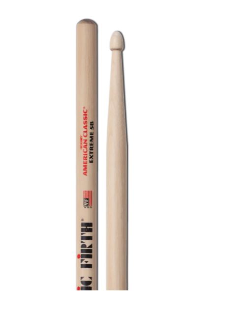 Vic Firth American Classic® Extreme X5B Drum Sticks, Hickory, Wood Tip