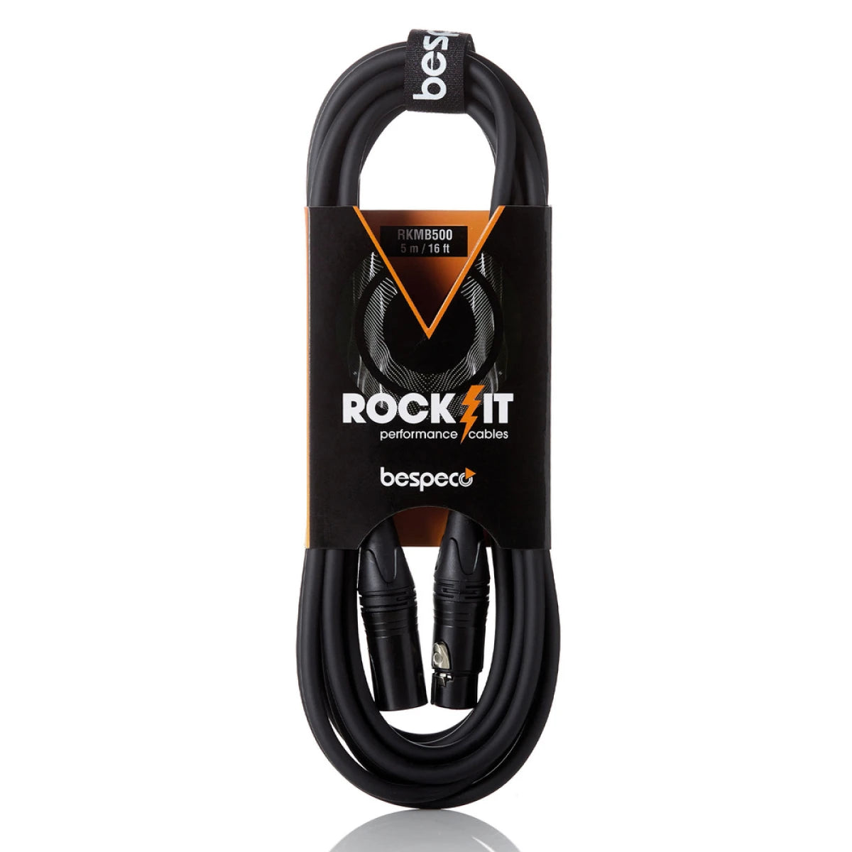 bespeco Rock IT Series, RKMB500, Microphone Cable, Cannon XLRF-XLRM, 5m/16ft, Black