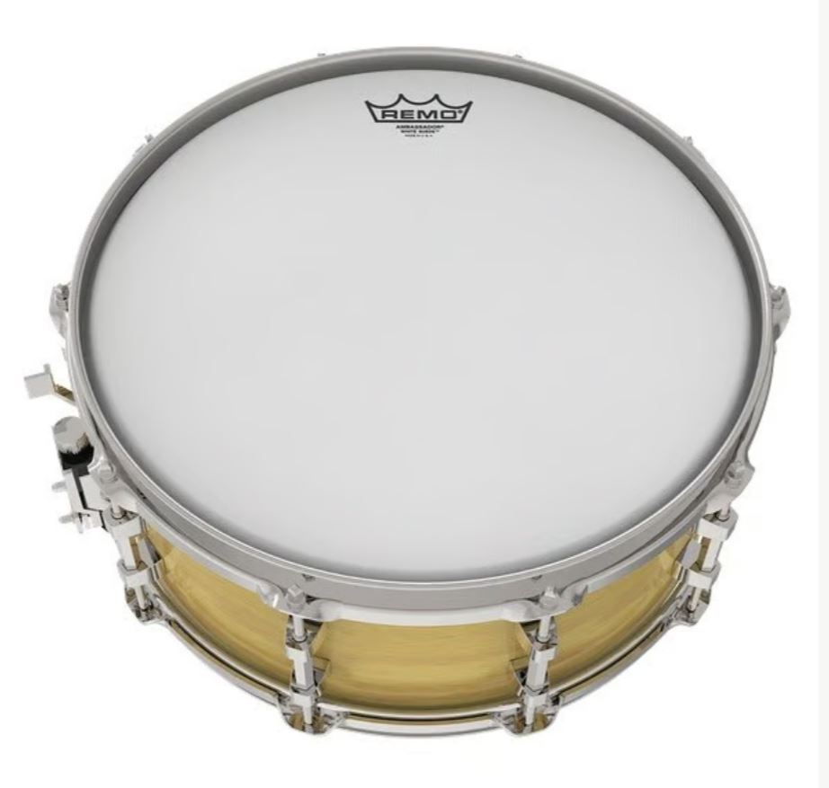 Remo BA-0813-WS, Batter, Ambassador White Suede Drum Head -13 Inch