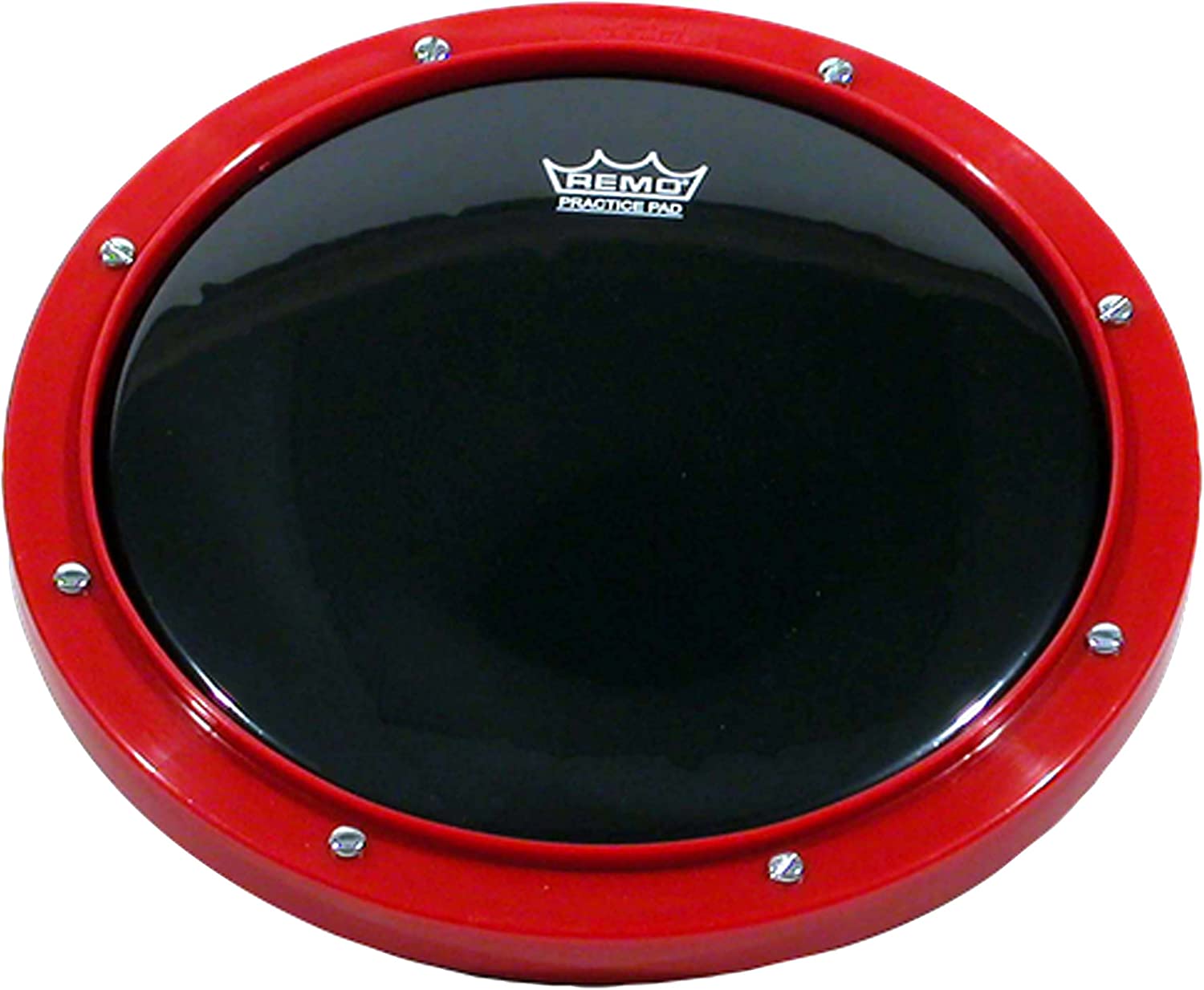 Remo RT-0010-58, Practice Pad, 10" Diameter, Red/Ebony