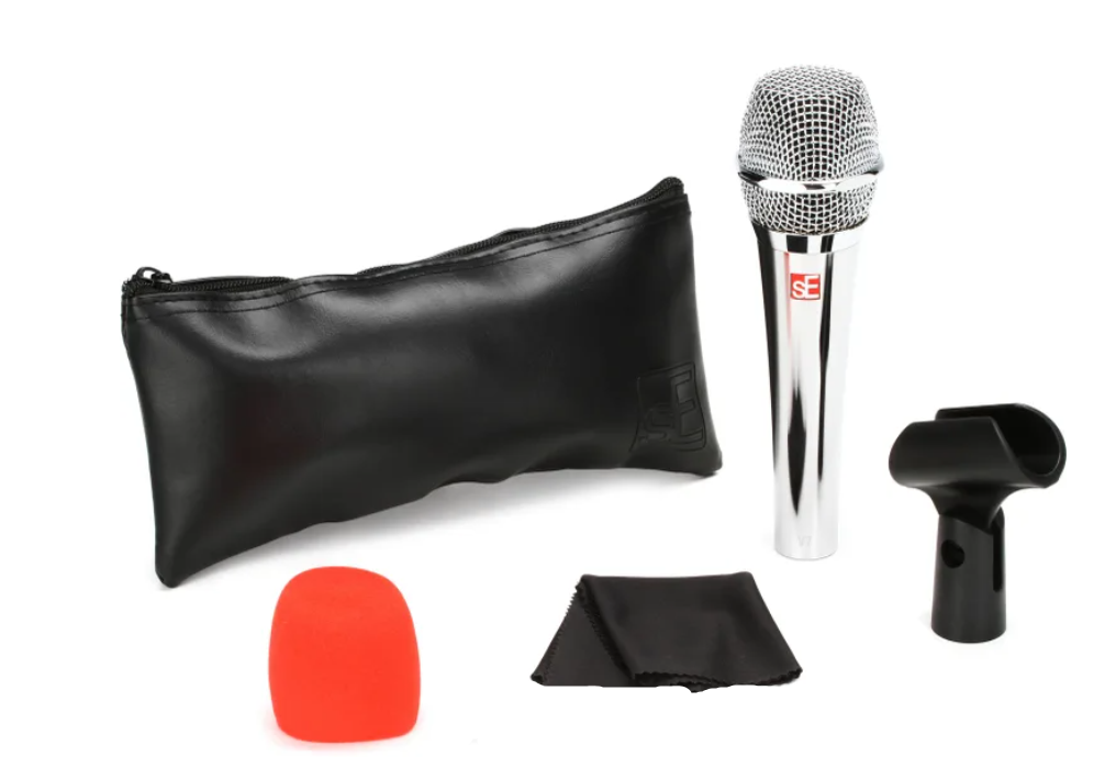 sE Electronics V7 Super Cardioid Dynamic, Handheld Vocal Microphone, Chrome