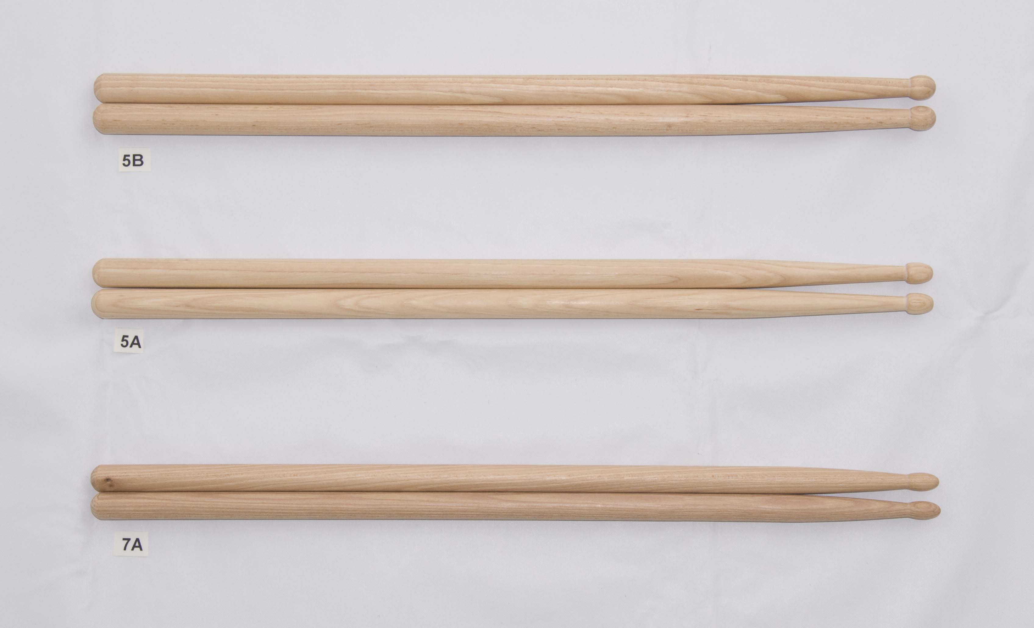 Unbranded LAU7AW, 7A Drum Sticks, American Hickory, Wood Tip