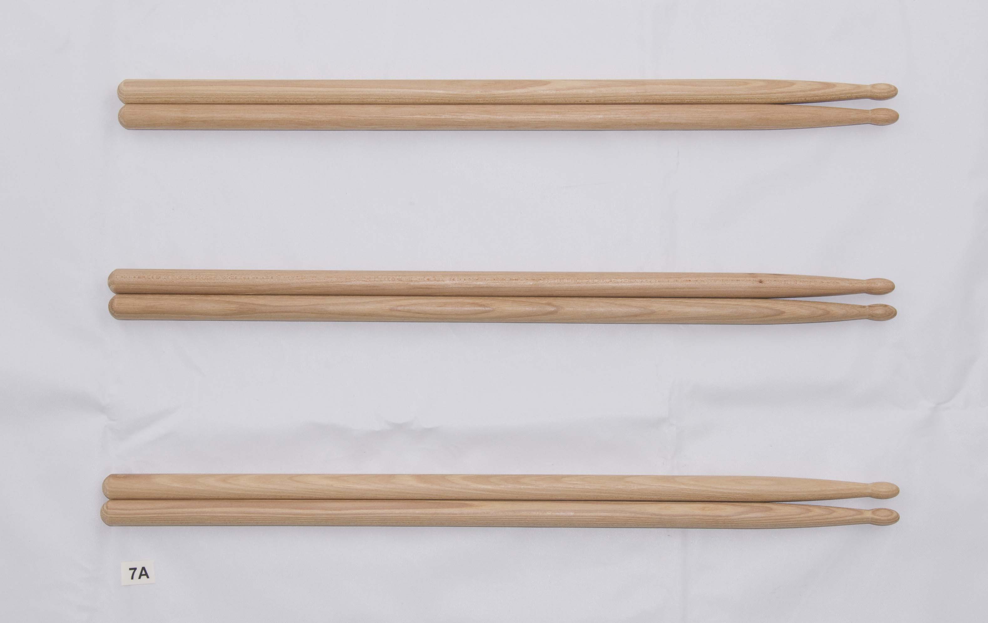 Unbranded LAU7AW, 7A Drum Sticks, American Hickory, Wood Tip
