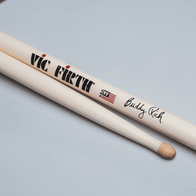 Vic Firth SBR Signature Series, 5A Buddy Rich, Jazz Drum Sticks, Hickory, Wood Tip