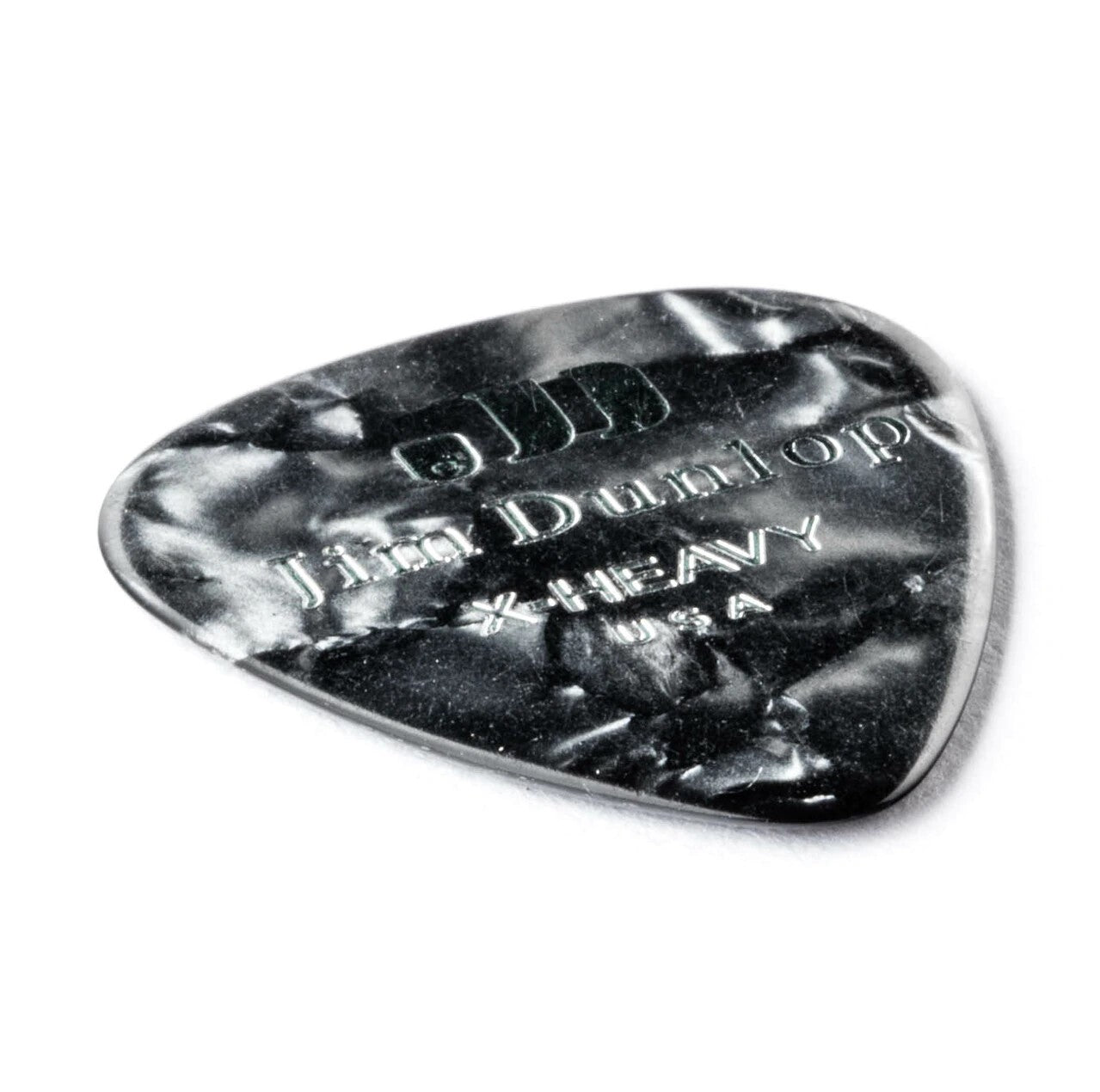 Dunlop 483-02XH, Black Pearloid, Celluloid Pick, Extra Heavy