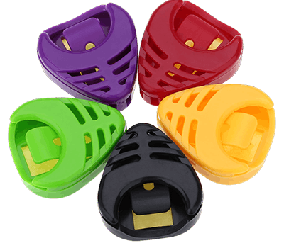 Guitar Pick Holder, Triangle Shape, Clamp Type.