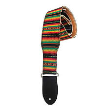 Henry Heller Hybrid Slider Guitar Strap, HS108-F, Reggae Inca, 2.5" Width-