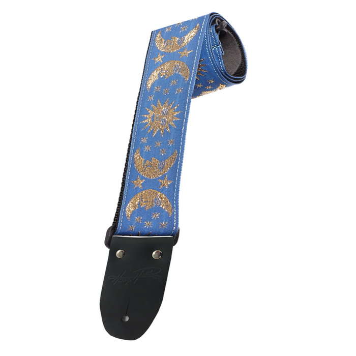 Henry Heller Guitar Strap, HVDX-22, Blue Moon Sparkle, 2" Width