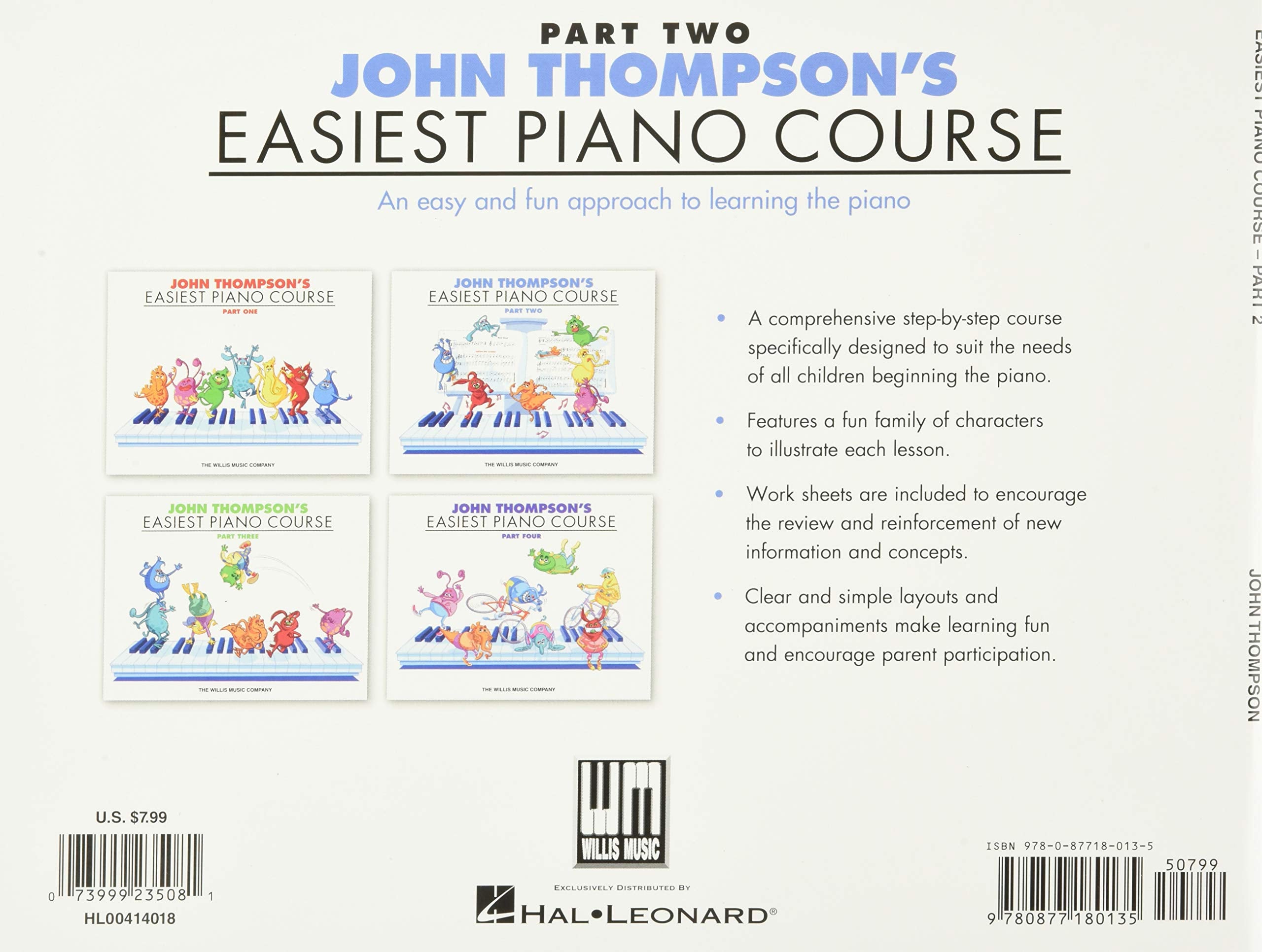 John Thompson's Easiest Piano Course - Part 2- Paperback