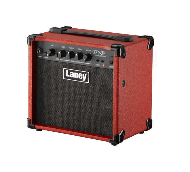 Laney LX-15 Red Guitar Combo, 15W, 2x5 in. Woofers