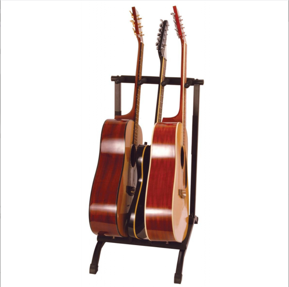 On-Stage GS7361 Three Space Foldable Multi-Guitar Rack