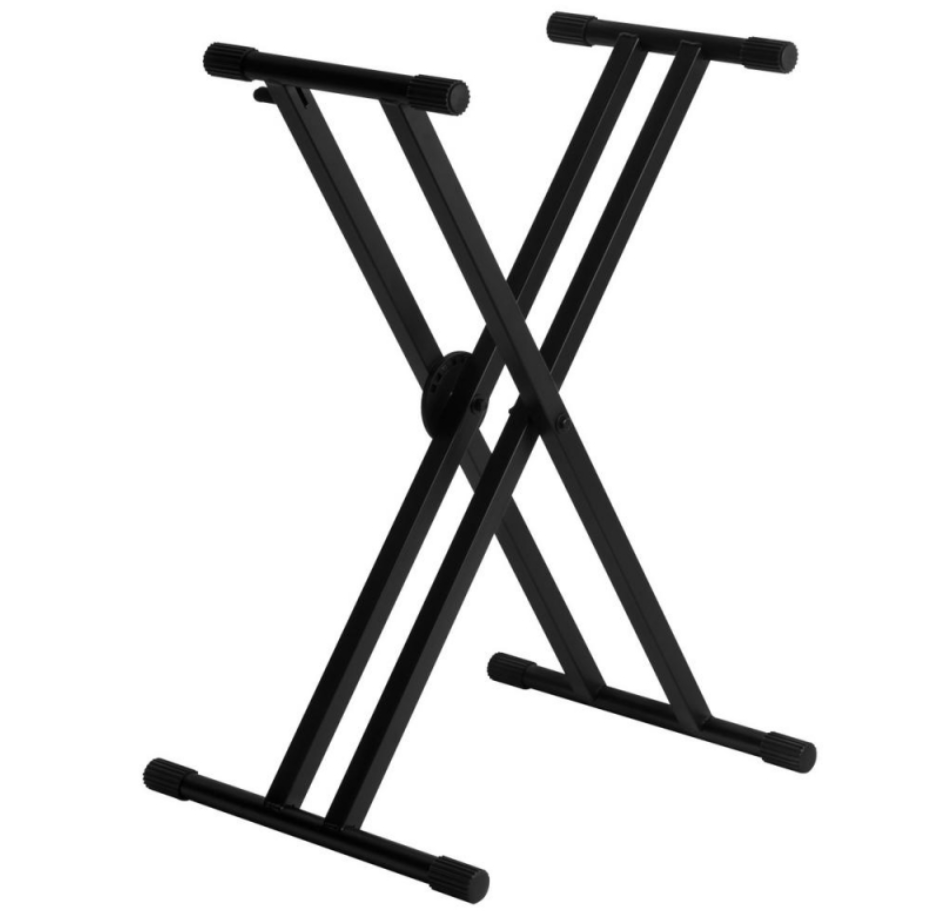 On-Stage KS7291 ERGO-LOK Double-X Keyboard Stand with Welded Construction