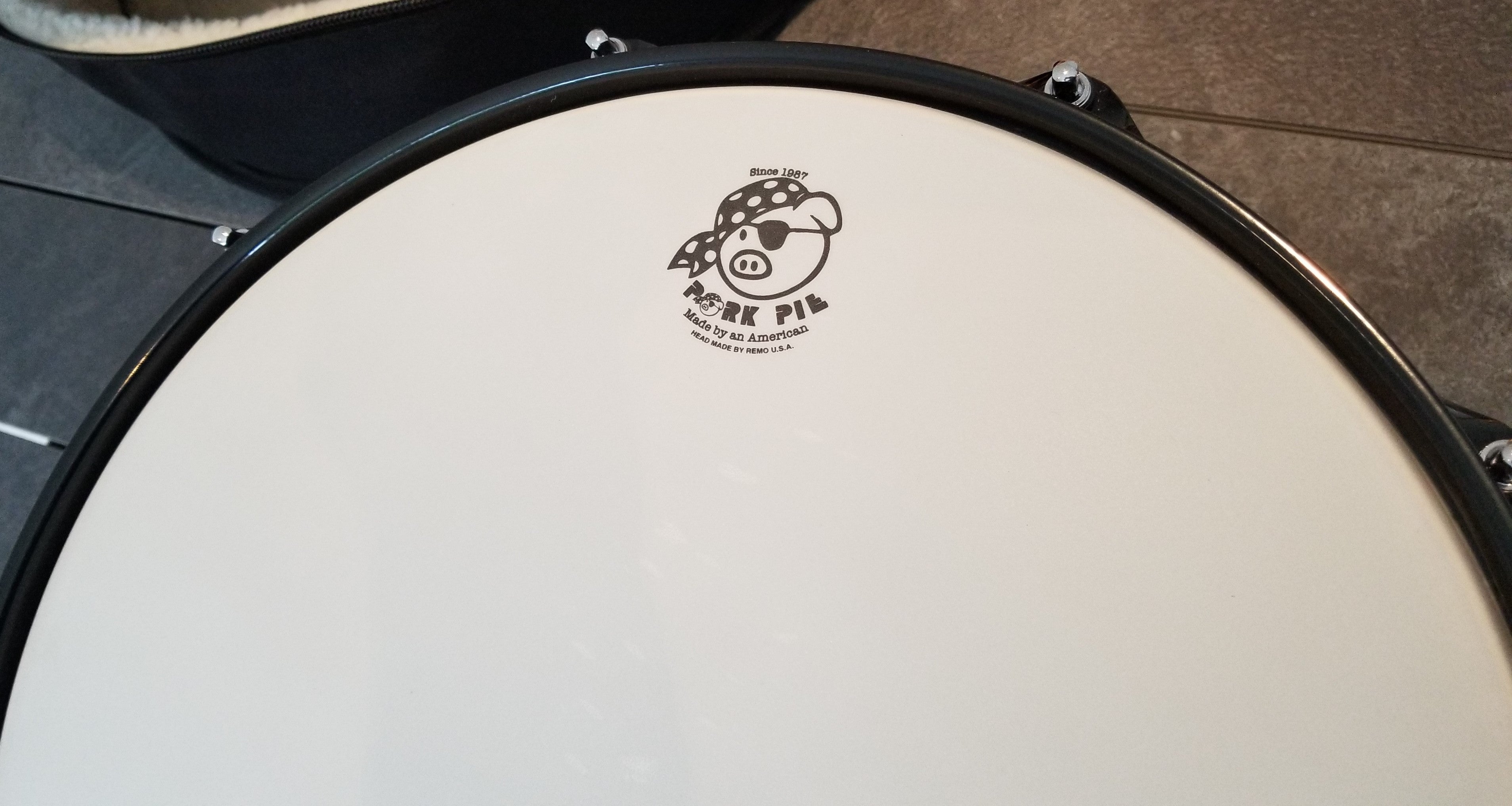 Pork Pie Snare 8"x14", USA Custom Series, Aluminum Brass, Purple Finish w/Bag