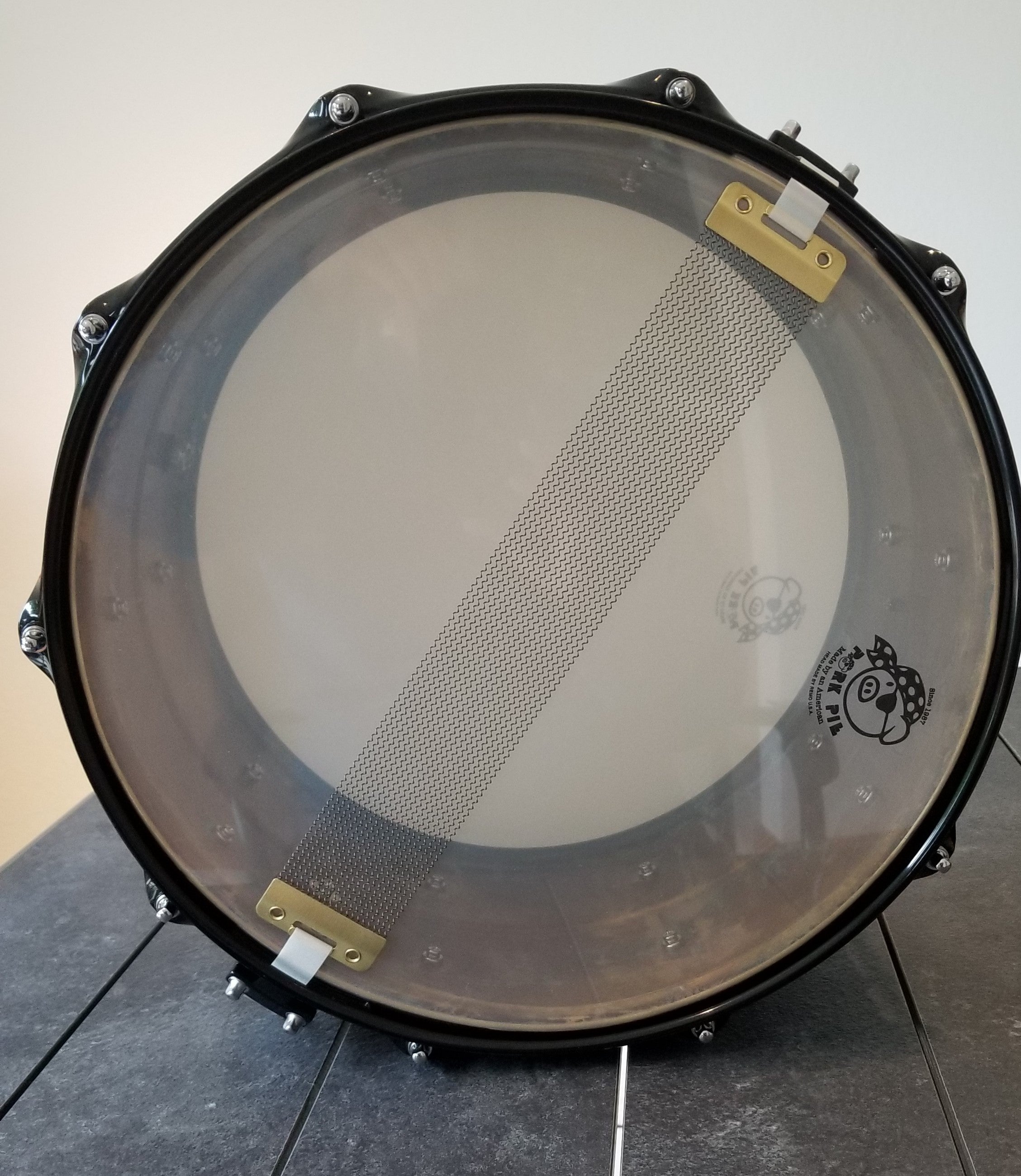 Pork Pie Snare 8"x14", USA Custom Series, Aluminum Brass, Purple Finish w/Bag