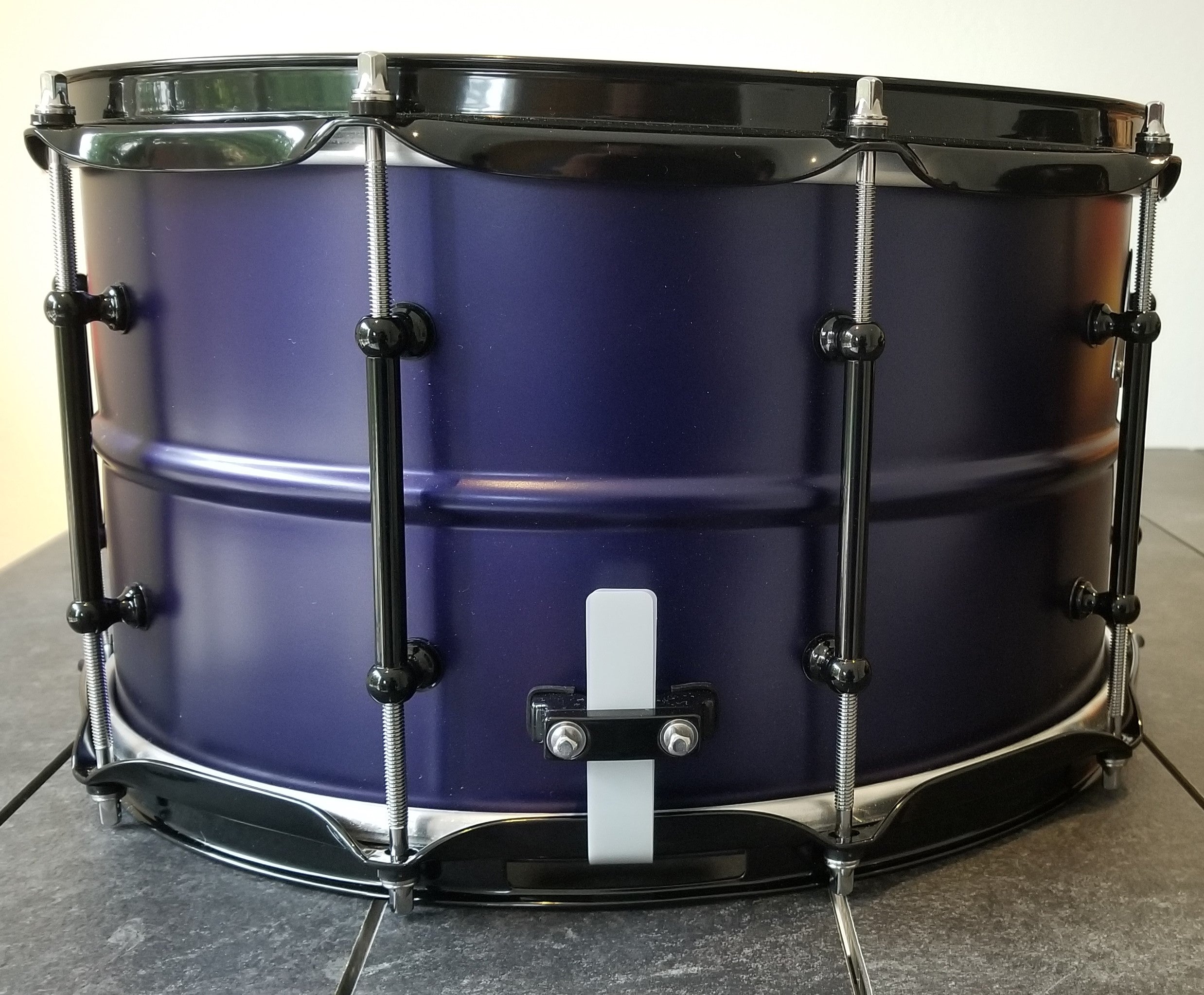 Pork Pie Snare 8"x14", USA Custom Series, Aluminum Brass, Purple Finish w/Bag
