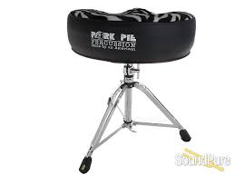Pork Pie Drum Throne "Big Boy Saddle Drum Throne", Carbon Fiber with Black Top