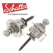 Schaller Guitar Strap Lock & Button - 445 Nickel