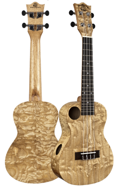 Amahi SNAILQAUK Series Quilted, Ash Ukulele - Concert with Gig Bag