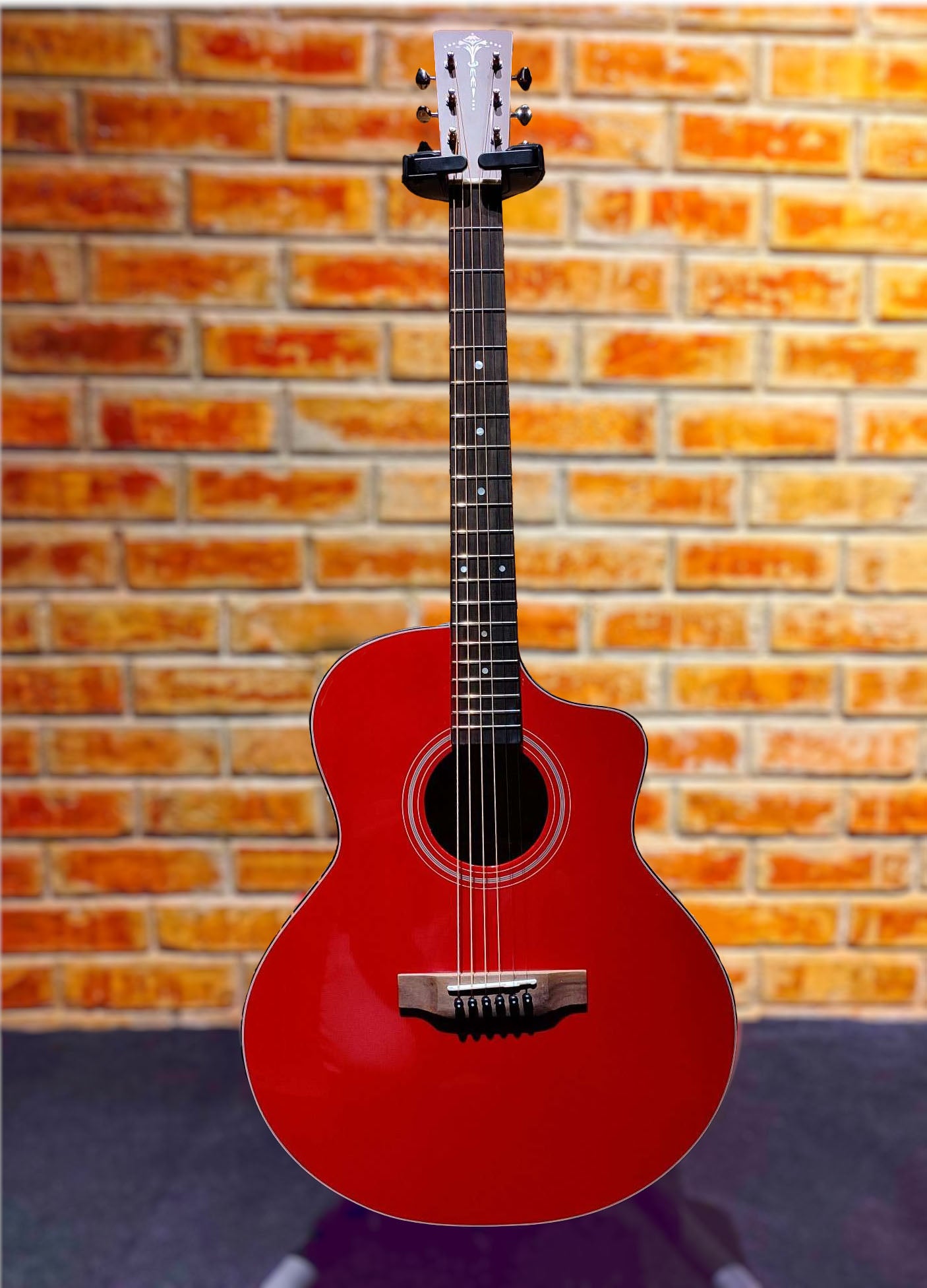 Tokai Cat's Eyes Acoustic Guitar CE57-GO-EA, Red, Acoustic/Electric Guitar, w/Presys+ 201 PreAmp, Solid Spruce Top, Mahogany Side Back/Neck, Rosewood Fingerboard, w/Gig Bag