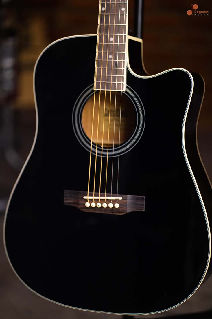 Tokai Cat's Eyes Acoustic Cutaway Guitar CE25C-BB, Black w/Gig Bag