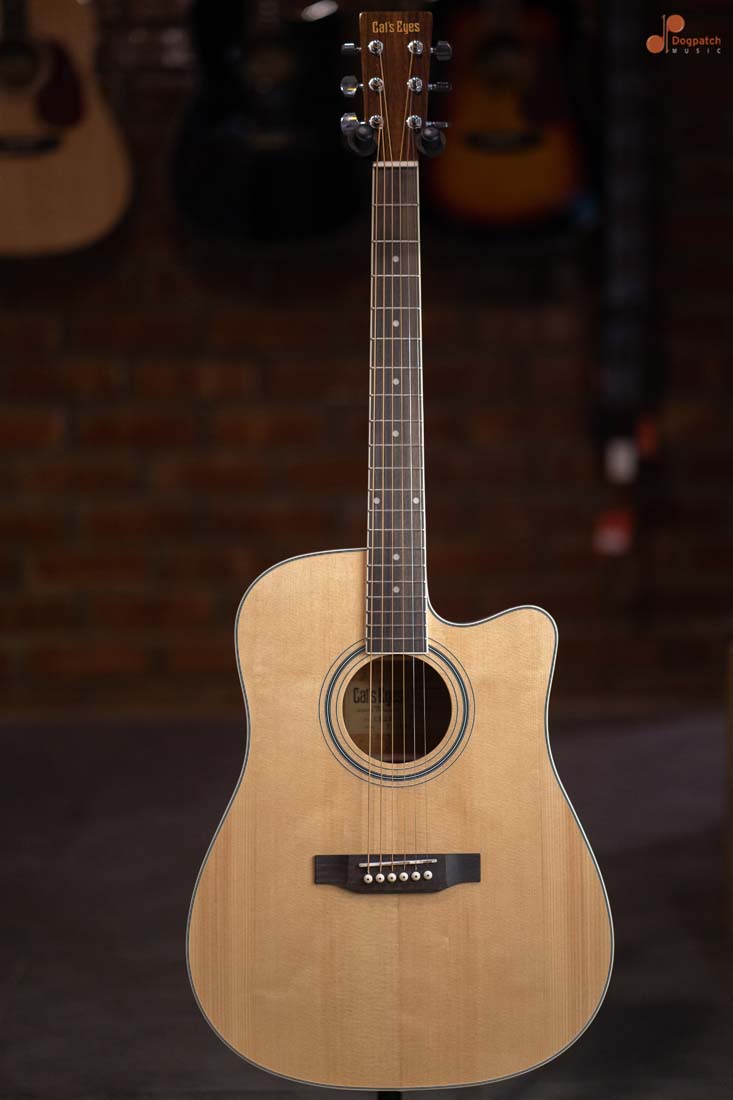 Tokai Cat's Eyes Acoustic Cutaway Guitar CE25C-N, Natural Colour w/Gig Bag