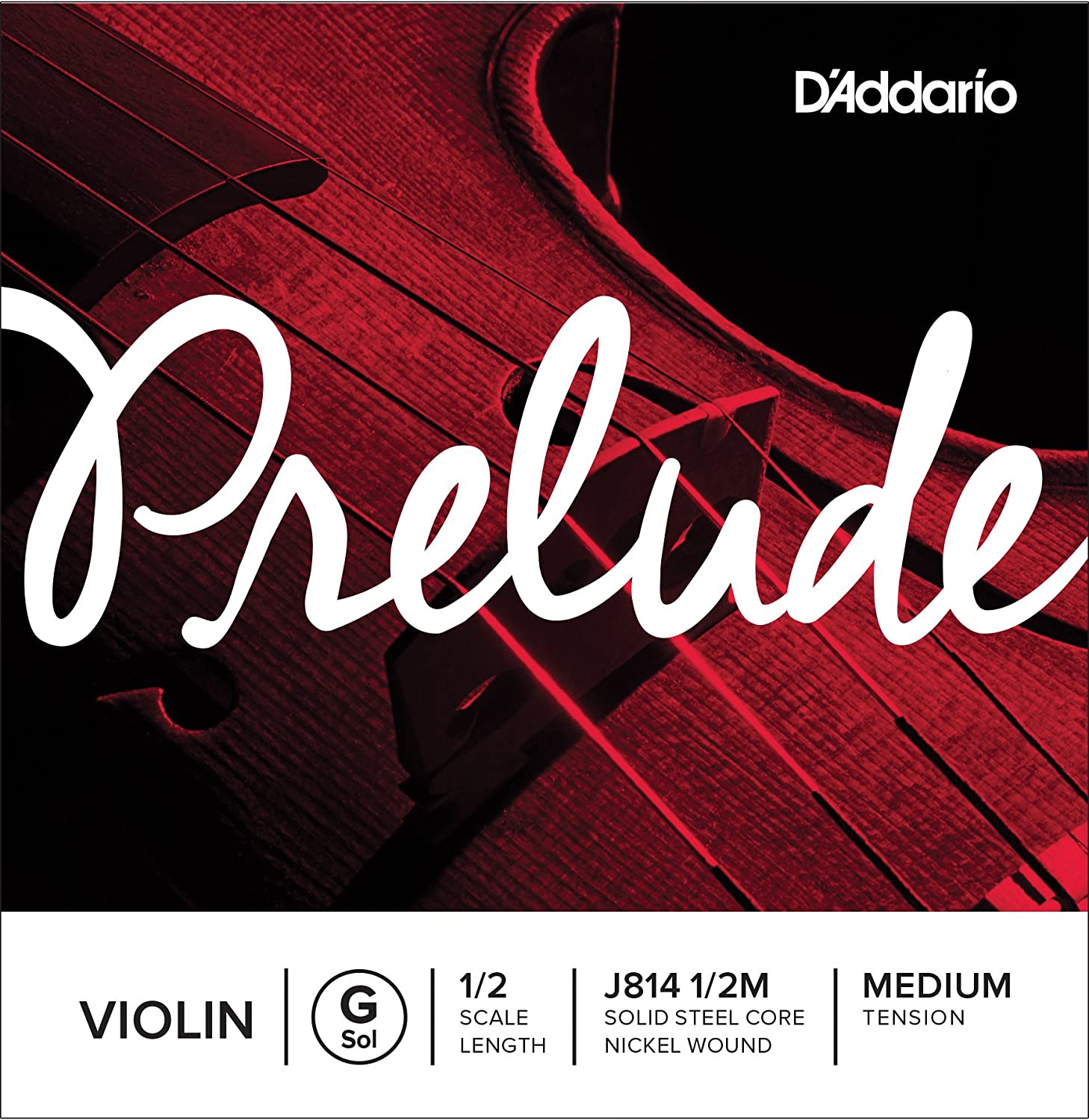 D’Addario Prelude Violin Strings - J814 4/4M - G, 4/4 Scale, Medium Tension - Single String