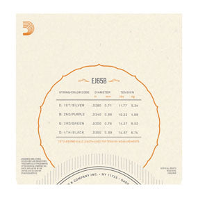 D'Addario EJ65B Pro-Arté Custom Extruded Ukulele Strings, Baritone