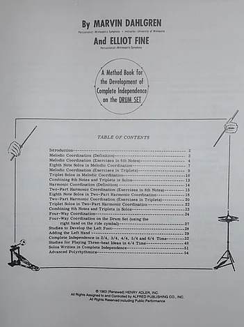 Drumset Book 4-Way Coordination for the Development of Complete Independence o